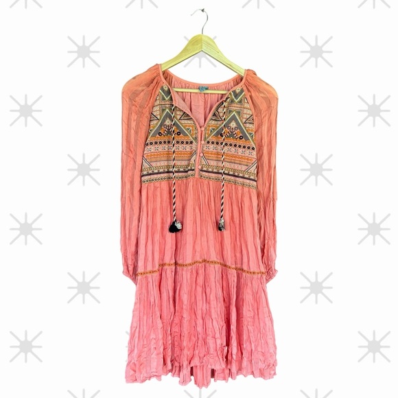 Anthropologie Bl^nk London Embroidered Dress Size Small - Picture 2 of 7